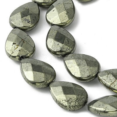 Natural Pyrite Beads Strands G-D067-L04-1
