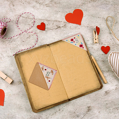 4Pcs 4 Style Felt Embroidery Bookmarks FIND-HY0003-46S-1