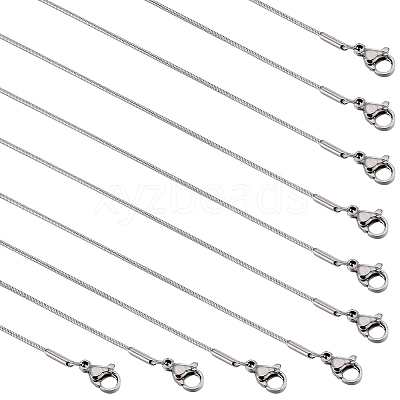 12Pcs 0.9MM 304 Stainless Steel Snake Chain Necklace Making STAS-SC0021-57P-1