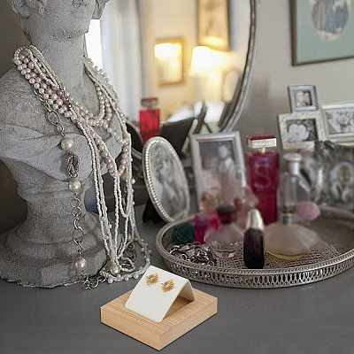 3Pcs Rectangle Wood Earring Display Stands EDIS-DR0001-05A-1