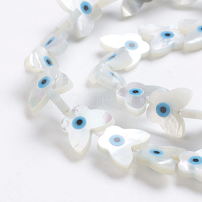 Natural White Shell Mother of Pearl Shell Beads SSHEL-L017-009-1