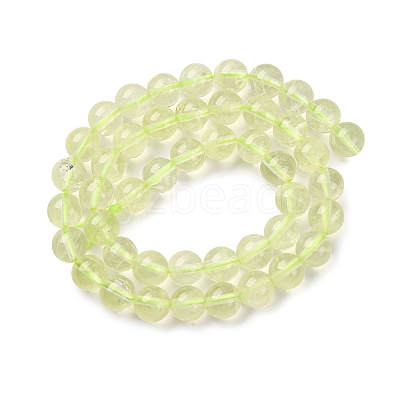 Natural Lemon Quartz(Heated) Beads Strands G-G286-A04-8mm-1