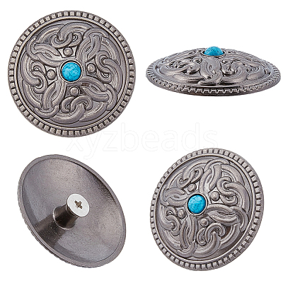 10Pcs Antique Silver Alloy Decorative Rivets BUTT-GF0004-22C-1