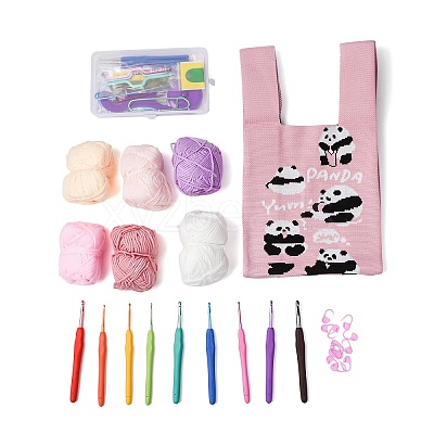 Crochet Kits with Yarn Set for Beginners Adults Kids PW-WG76169-01-1