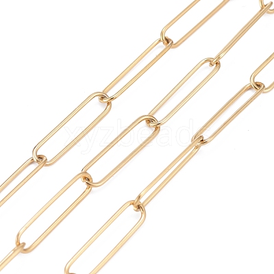 304 Stainless Steel Paperclip Chains CHS-F011-03A-G-1