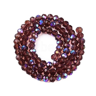 Electroplate Glass Beads Strands EGLA-A044-T6mm-L13-1