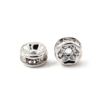 Brass Rhinestone Spacer Beads X-RB-A014-Z6mm-01S-NF-1