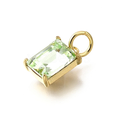 Brass Glass Charms KK-V011-36G-A-1