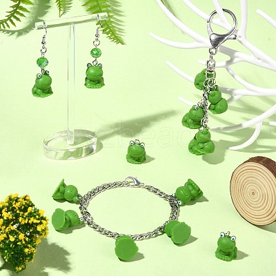 50Pcs Opaque Resin Pendants RESI-SZ0002-08-1