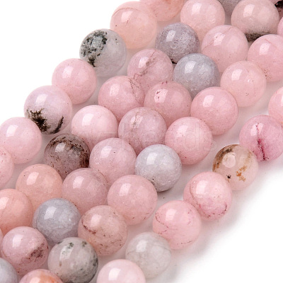 Natural Cherry Blossom Jasper Beads Strands X-G-Q462-63-10mm-1