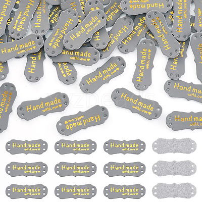 40Pcs PU Leather Craft Label Tags DIY-TADJ0001-22J-1