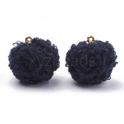 Handmade Cloth Fabric Covered Pendants WOVE-N006-16B-1