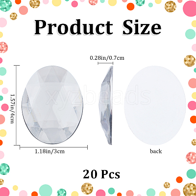 Acrylic Rhinestone Flat Back Cabochons DIY-GF0009-17C-1
