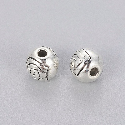 Tibetan Style Alloy Beads TIBEB-Q003-AS-FF-1