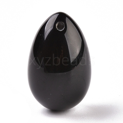 Natural Obsidian Pendants G-P438-D-05-1