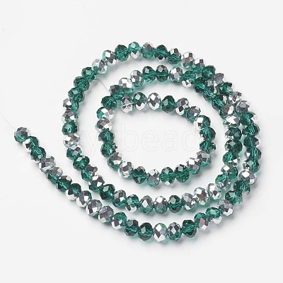 Electroplate Transparent Glass Beads Strands LS-EGLA-A034-T8mm-M15-1