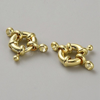 Brass Spring Ring Clasps KK-WH20010-003A-G-1