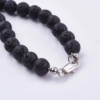 Frosted Natural Gemstone Beaded Necklaces NJEW-JN01939-1