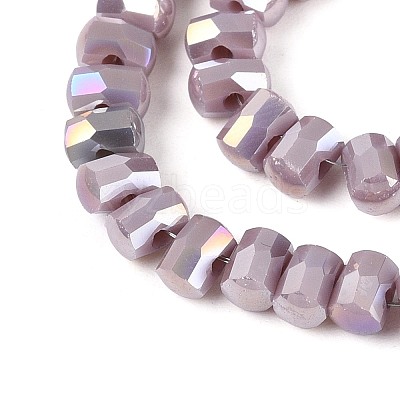 Electroplate Opaque Glass Beads Strands EGLA-N022-09A-C02-1