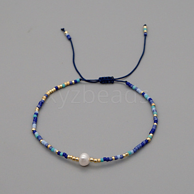 Adjustable Glass Seed Bead Braided Bead Bracelets for Women VT9382-1-1