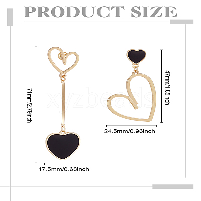 1 Pair Alloy Dangle Stud Earrings EJEW-LP0003-54G-02-1