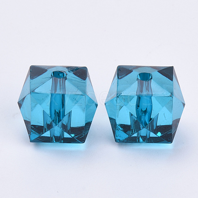 Transparent Acrylic Beads X-TACR-Q259-8mm-V18-1