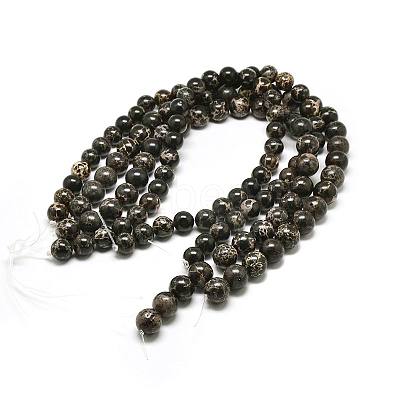 Natural Imperial Jasper Beads Strands G-I122-8mm-11-1