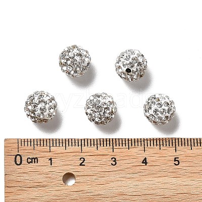 Polymer Clay Rhinestone Beads RB-C1438-10mm-A01-1