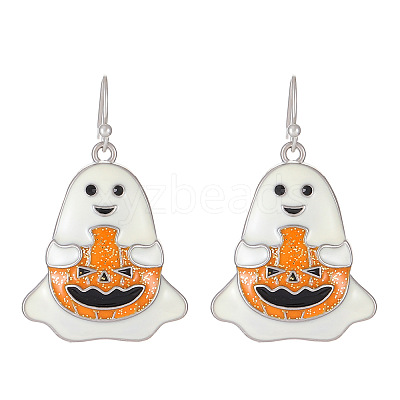 Halloween Alloy Enamel Dangle Earrings FS-WG03594-05-1