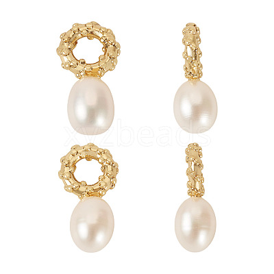 4Pcs Natural Cultured Freshwater Pearl Pendant PALLOY-TAC0179-1
