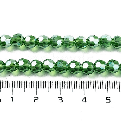 Electroplate Transparent Glass Beads Strands EGLA-A035-T6mm-A11-1