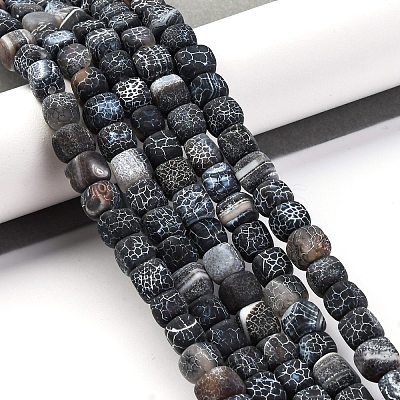 Natural Weathered Agate Beads Strands G-G177-E19-04-1