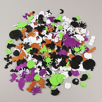 Halloween Glitter EVA Foam Stickers DIY-WH0349-44-1