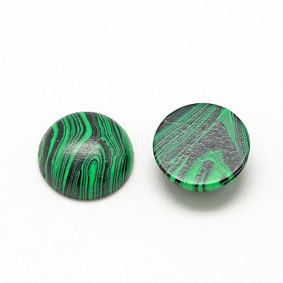 Synthetic Malachite Cabochons G-R416-16mm-38-1