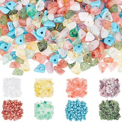 800Pcs 8 Colors Acrylic Beads OACR-SC0001-31-1