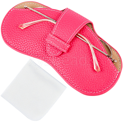 1Pc PU Leather Glasses Case AJEW-CN0006-94C-1