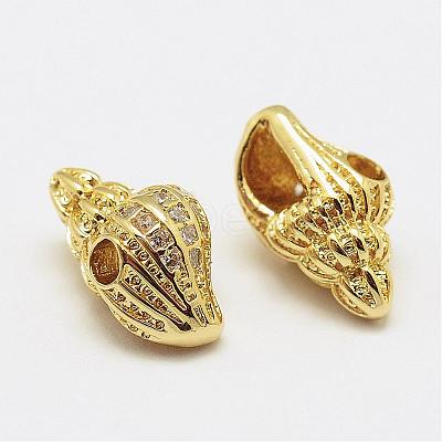 Brass Micro Pave Grade AAA Cubic Zirconia KK-P055-10G-NR-1
