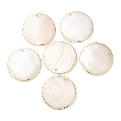 Natural Freshwater Shell Pendants SHEL-F007-24-1