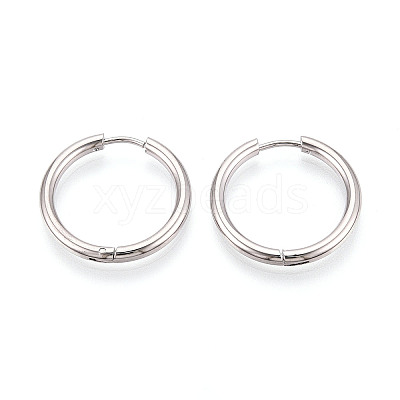304 Stainless Steel Hoop Earrings EJEW-T048-24D-P-1