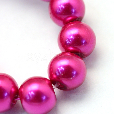 Baking Paint Pearlized Glass Pearl Round Bead Strands X-HY-Q003-10mm-17-1