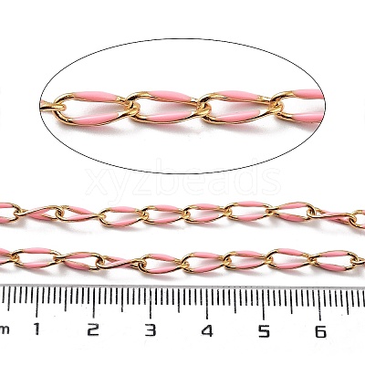 Ion Plating(IP) 304 Stainless Steel Enamel Twisted Oval Link Chains CHS-K019-02G-05-1