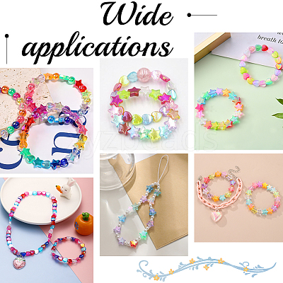 800Pcs 2 Styles Eco-Friendly Transparent Acrylic Beads TACR-SP0001-01A-1