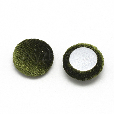 Velvet Cloth Fabric Covered Cabochons WOVE-S084-12B-1