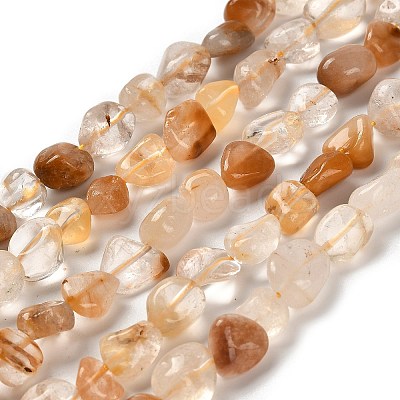 Natural Quartz Beads Strands G-P497-01E-57-1