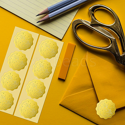 Self Adhesive Gold Foil Embossed Stickers DIY-WH0211-193-1