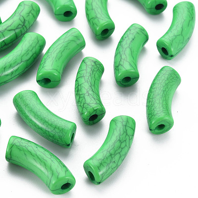 Opaque Crackle Acrylic Beads MACR-S372-001N-007-1