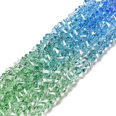 Transparent Glass Bead Strands X-GLAA-H023-02B-1