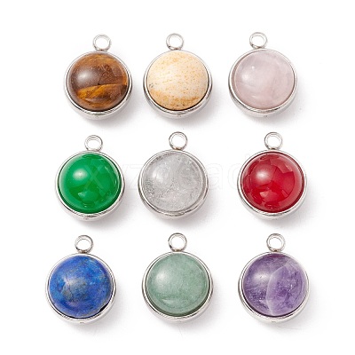 Natural Mixed Stone Pendants G-K325-02P-1