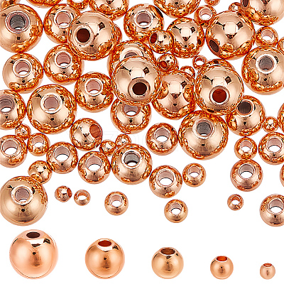 75Pcs 5 Styles Rack Plating Brass Spacer Beads KK-LP0001-07RG-1