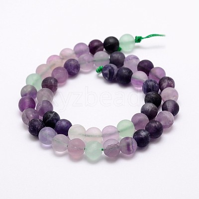 Natural Fluorite Bead Strands X-G-A163-06-6mm-1